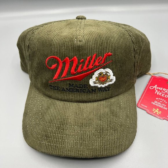 American Needle Other - Miller Hat Men Green American Needle Made The American Way Corduroy Snapback Cap